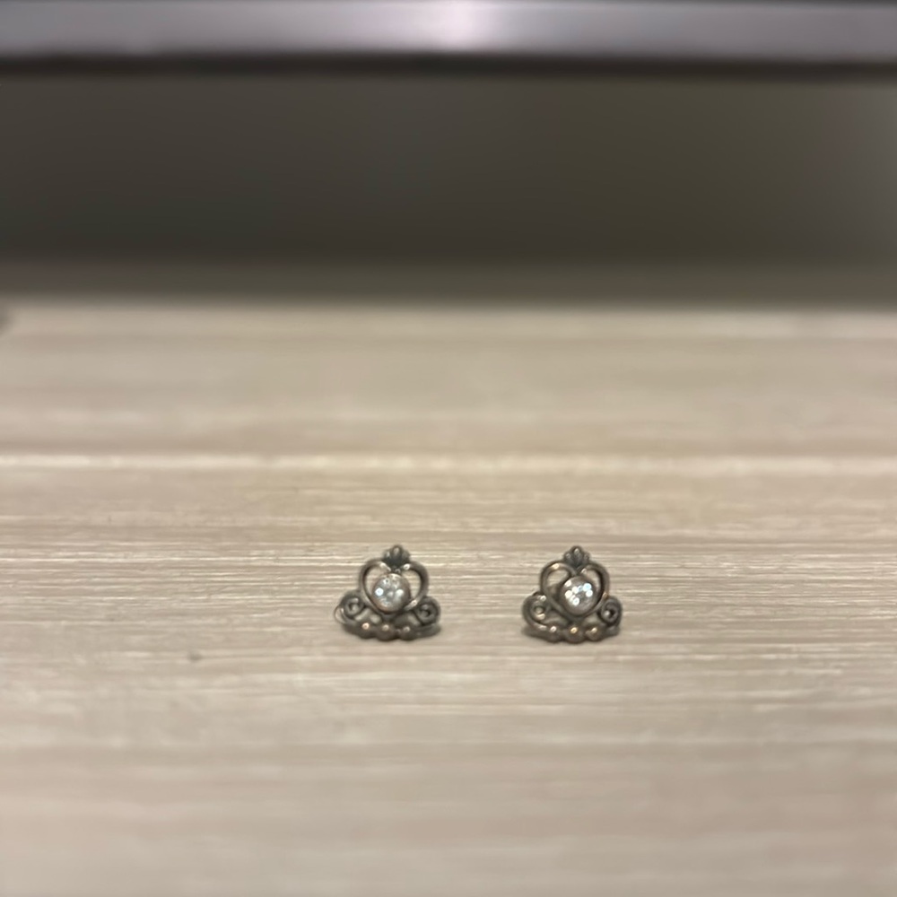 Pandora crown earrings